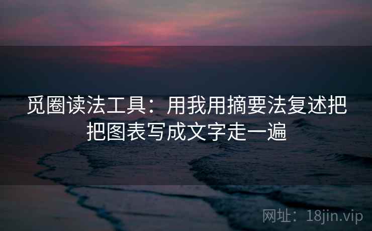 觅圈读法工具：用我用摘要法复述把把图表写成文字走一遍